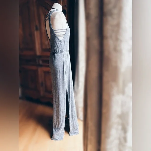 Chaser Strappy Tee Maxi Dress Heather Gray S NWT Luxe Jersey - Picture 11 of 13